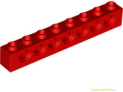 LEGO® Alkatrészek (Pick a Brick) Piros 1X8 Technic Elem Oldalán 7 Lyukkal (használt) 370221 (370221)