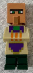 LEGO® Minifigurák Villager (Cleric) - Tan Top with Purple Apron min076 (min076)