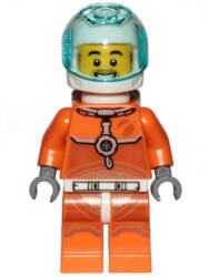 LEGO® Minifigurák Astronaut - Male, Orange Spacesuit with Dark Bluish Gray Lines, Trans Light Blue Large Visor, Stubbl cty1059 (cty1059)