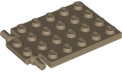 LEGO® Alkatrészek (Pick a Brick) Sötét Cserszínű 4X5 Alaplap Csatlakozókkal 4595712 (4595712)