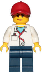 LEGO® Minifigurák Personal Trainer - Female, Red Ball Cap with Reddish Brown Ponytail cty1418 (cty1418)