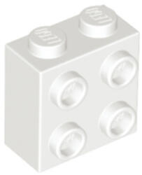 LEGO® Alkatrészek (Pick a Brick) Fehér 1x2x2 Kocka Oldalán 4 Csatlakozóval 6218823 (6218823)