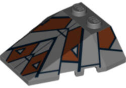 LEGO® Alkatrészek (Pick a Brick) Sötét kékes-szürke Tetőelem 4X2/18° 4626689 (4626689)