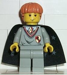 LEGO® Minifigurák Ron Weasley - Griffendél öltözet, Fekete köpeny csillagokkal hp007 (hp007)