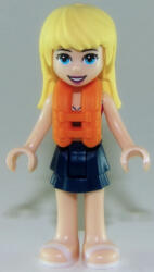 LEGO® Minifigurák Friends Stephanie - Dark Blue Layered Skirt, Magenta and Medium Blue Swimsuit Top, Life Jacket frnd267 (frnd267)