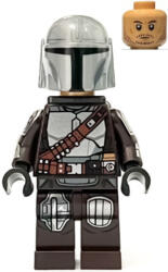 LEGO® Minifigurák The Mandalorian / Din Djarin / 'Mando' - Silver Beskar Armor, Jet Pack, Helmet with Top Lines sw1258 (sw1258)