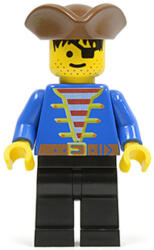 LEGO® Minifigurák Kalóz Kék Felsőben, Barna Kalapban pi080 (pi080)