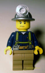 LEGO® Minifigurák Bányász Ezüst Fejlámpás Sisakban cty0311 (cty0311)