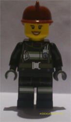 LEGO® Minifigurák Tűzoltó lány fényvisszaverő csíkokkal cty0347 (cty0347)