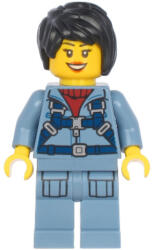 LEGO® Minifigurák Ocean Mini-Submarine Pilot - Female, Harness, Sand Blue Legs with Pockets, Black Hair cty1181 (cty1181)