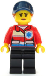 LEGO® Minifigurák Ski Patrol Member - Female, Red Jacket, Dark Blue Cap, Ponytail cty1083 (cty1083)