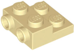 LEGO® Alkatrészek (Pick a Brick) Bézs 2x2 Módosított Laposelem oldalán 2 csatlakozóval 6132769 (6132769)
