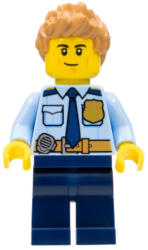 LEGO® Minifigurák Police - City Officer, rendőrtiszt nugát színű tüskés hajjal cty1126 (cty1126)