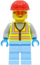 LEGO® Minifigurák Space Engineer - Male, Neon Yellow Safety Vest, Bright Light Blue Legs, Red Construction Helmet, Ora cty1426 (cty1426)