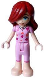 LEGO® Minifigurák Friends Paisley - Bright Pink Pajamas, Top with Magenta and Coral Hearts frnd603 (frnd603)