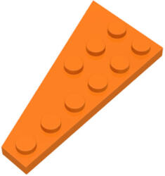 LEGO® Alkatrészek (Pick a Brick) Narancssárga 6x3 Módosított Laposelem Jobb 6099202 (6099202)