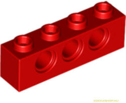 LEGO® Alkatrészek (Pick a Brick) Piros 1X4 Elem Oldalán 3 Lyukkal 370121 (370121)