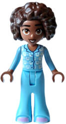 LEGO® Minifigurák Friends Aliya - Bright Light Blue Pajamas, Top with White Horseshoes and Dots, Lavender Shoes frnd602 (frnd602)