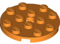 LEGO® Alkatrészek (Pick a Brick) Narancssárga 4X4 Lapos Kerek Elem 6226926 (6226926)