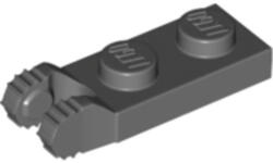 LEGO® Alkatrészek (Pick a Brick) Sötét kékesszürke 1x2 módosított lap csatlakózóval 6267047 (6267047)