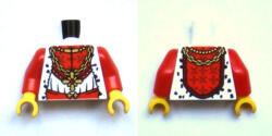 LEGO® Alkatrészek (Pick a Brick) Fehér Minifigura Felsőrész Piros és Arany Királyi Festéssel 973pb0959c01 (973pb0959c01)