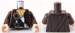 LEGO® Alkatrészek (Pick a Brick) Sötétbarna Minifigura Test - Dzseki Mintával (poc034 törzse) 973pb0873c01 (973pb0873c01)