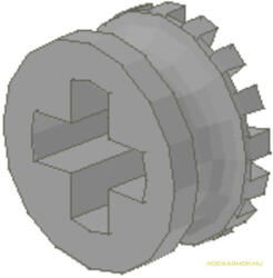 LEGO® Alkatrészek (Pick a Brick) Világosszürke Technic Bush 1/2, 1 típus foggal 4265a09 (4265a09)