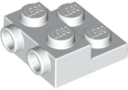 LEGO® Alkatrészek (Pick a Brick) Fehér 2x2 Módosított Laposelem oldalán 2 csatlakozóval 6046979 (6046979)