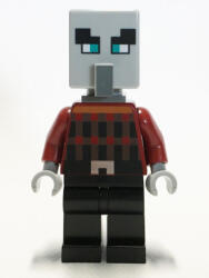 LEGO® Minifigurák Illager (Pillager) - Black Legs, Dark Bluish Gray Neck Bracket and Tile with Clip min079 (min079)