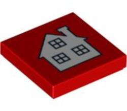 LEGO® Alkatrészek (Pick a Brick) Piros 2x2 Csempe Házikó Festéssel 4559728 (4559728)