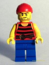 LEGO® Minifigurák Sebhelyes Kalóz Piros-Fekete Ujjatlanban pi161 (pi161)