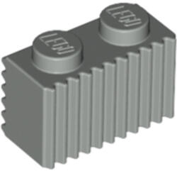 LEGO® Alkatrészek (Pick a Brick) Világosszürke 1x1x2 Bordázott Elem 287702 (287702)