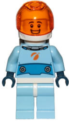 LEGO® Minifigurák Astronaut - Male, Bright Light Blue Spacesuit with Blue Belt, Trans Orange Large Visor, Open Mouth S cty1028 (cty1028)