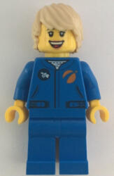 LEGO® Minifigurák Astronaut - Female, Blue Jumpsuit, Tan Hair Tousled with Side Part, Freckles, Open Smile with Teeth cty1067 (cty1067)