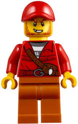 LEGO® Minifigurák Mountain Police - Crook Male with Red Fringed Shirt with Strap and Pouch, Red Cap cty0831 (cty0831)