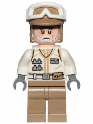 LEGO® Minifigurák Hoth lázadó katona - szakállal, fehér egyenruha, sötét cserszín lábakkal sw1014 (sw1014)