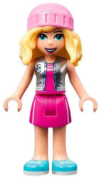 LEGO® Minifigurák Friends Stephanie, Magenta Skirt and Top with Silver Vest, Bright Pink Hat frnd0490 (frnd0490)