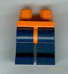 LEGO® Alkatrészek (Pick a Brick) Narancs Minifig Alsórész Sötétkék Lábakkal 970c63 (970c63)