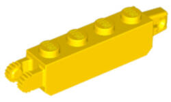 LEGO® Alkatrészek (Pick a Brick) Sárga 1X4 Elem Tartófüllel És Fogazott Csatlakozóval 4218728 (4218728)