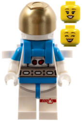 LEGO® Minifigurák Lunar Research Astronaut - Female, White and Dark Azure Suit, White Helmet, Metallic Gold Visor, Bac cty1409 (cty1409)