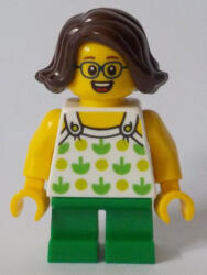 LEGO® Minifigurák Child Girl with Halter Top with Green Apples and Lime Spots, Green Short Legs twn370 (twn370)
