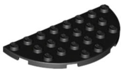 LEGO® Alkatrészek (Pick a Brick) Fekete 4x8 Félkör Lapos Elem 6133200 (6133200)