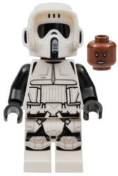 LEGO® Minifigurák Imperial Scout Trooper - Female, Dual Molded Helmet, Reddish Brown Head, Open Mouth Smirk sw1229 (sw1229)
