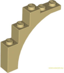 LEGO® Alkatrészek (Pick a Brick) Világos Cserszínű Lapos Végű Boltív Elem 6013252 (6013252)