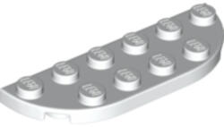 LEGO® Alkatrészek (Pick a Brick) Fehér 2x6 Lapos Íves Elem 6147792 (6147792)