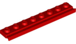 LEGO® Alkatrészek (Pick a Brick) Piros 8X1 Lapos Elem Sínnel 6078594 (6078594)