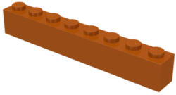 LEGO® Alkatrészek (Pick a Brick) Sötét narancs 1X1X8 Elem 6264069 (6264069)