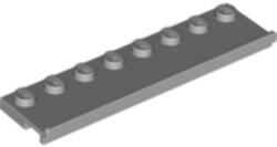 LEGO® Alkatrészek (Pick a Brick) Világos Kékesszürke 2x8 Módosított Lap oldalán Sínnel 4222019 (4222019)