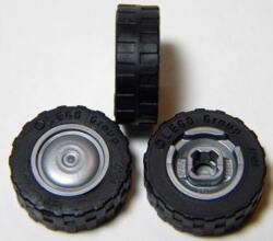 LEGO® Alkatrészek (Pick a Brick) Matt ezüst felni fekete gumiabronccsal 93594c02 (93594c02)