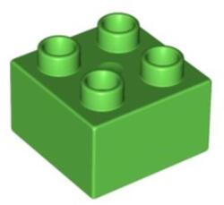 LEGO® Alkatrészek (Pick a Brick) Élénk Zöld 2x2 DUPLO Kocka Elem 4168579 (4168579)
